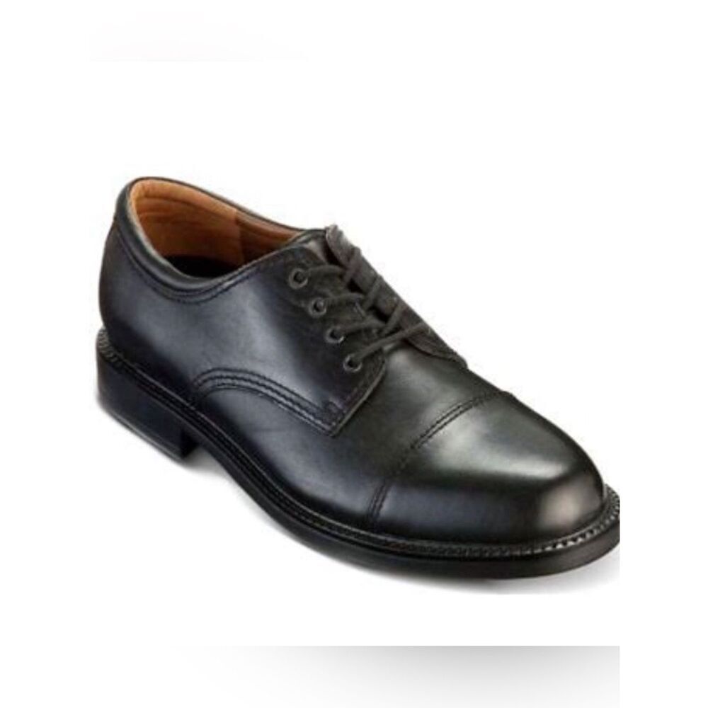 Dockers Classic Black Men's Leather Derbys Size 10.5W